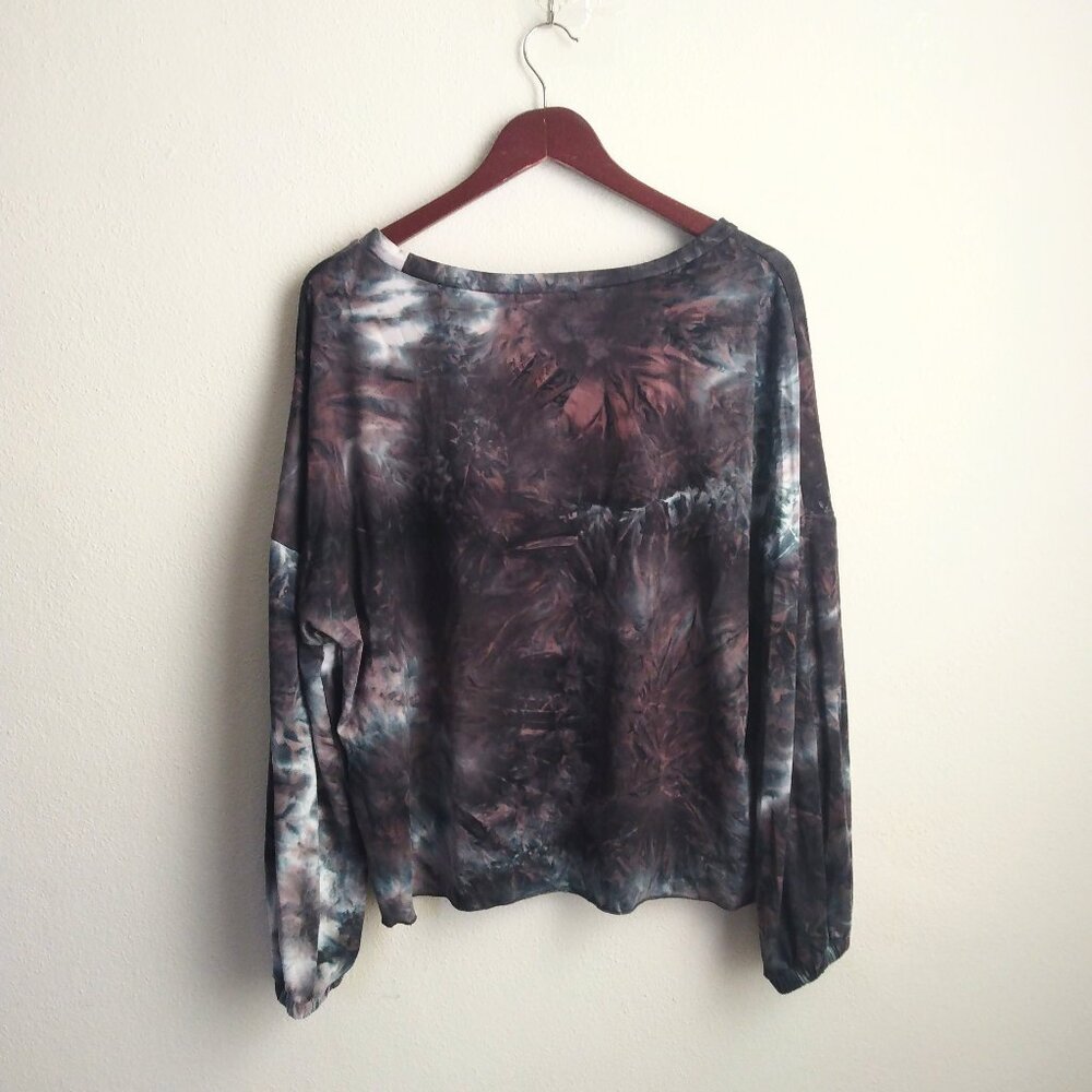 Escalier tie dye long sleeve blouse